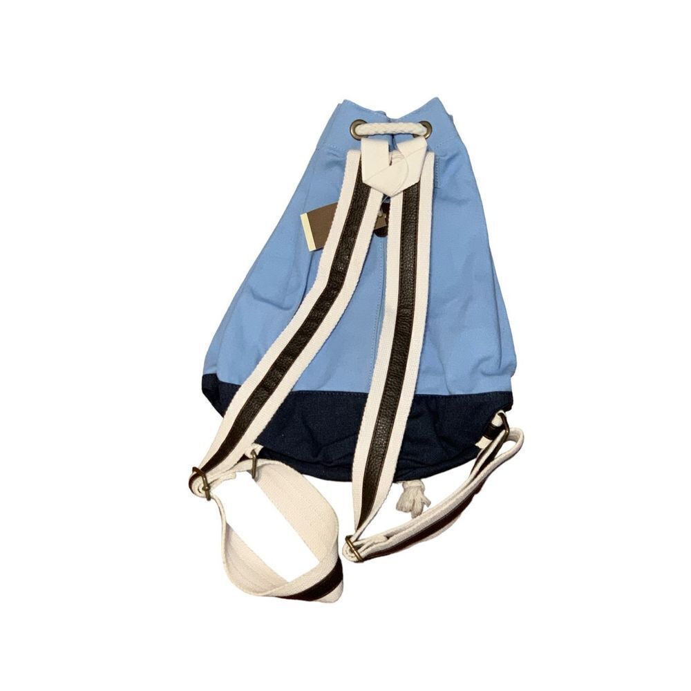 ‎NEW WITH TAGS Merona Canvas BLUE Bag - Picture 2 of 3